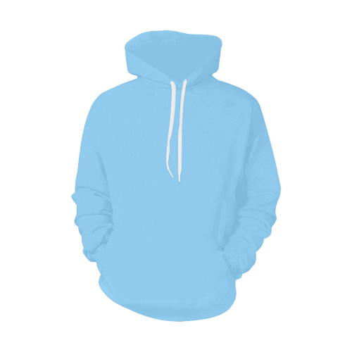color light sky blue All Over Print Hoodie for Women (USA Size) (Model H13)