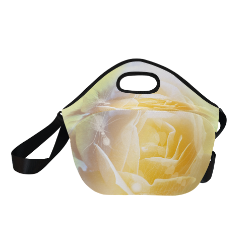 Soft yellow roses Neoprene Lunch Bag/Large (Model 1669)