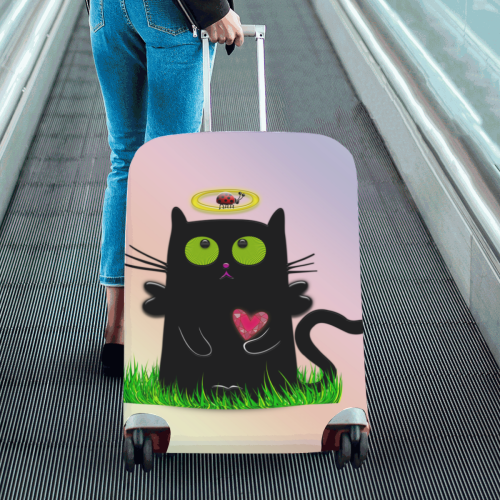 angel cat Luggage Cover/Large 26"-28"