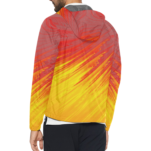 Flames Abstract Unisex All Over Print Windbreaker (Model H23)