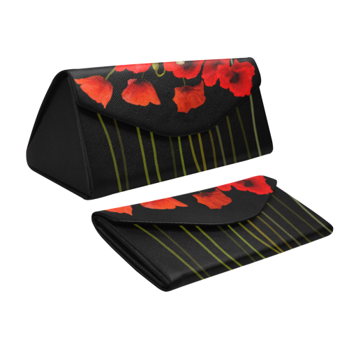 Poppies Floral Design Papaver somniferum Custom Foldable Glasses Case