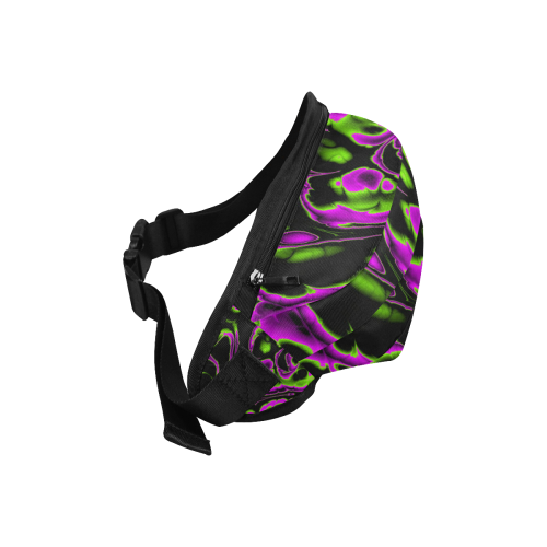 glowing fractal B by JamColors Fanny Pack/Large (Model 1676)