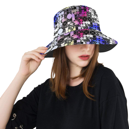 funny mix of shapes  by JamColors All Over Print Bucket Hat