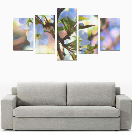 Pear Tree Blossoms Canvas Print Sets C (No Frame)