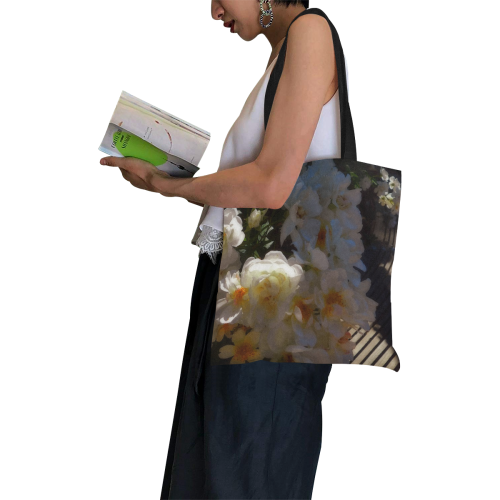 roses in morning light All Over Print Canvas Tote Bag/Small (Model 1697)