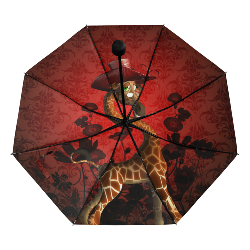 I am a lady, cute giraffe Anti-UV Foldable Umbrella (Underside Printing) (U07)