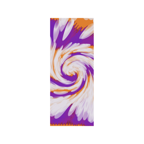 Purple Orange Tie Dye Swirl Abstract Quarter Socks
