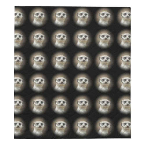 cute animal drops - Meerkat by JamColors Quilt 70"x80"