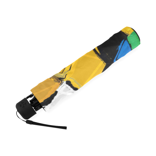Yellow Abstract Art Foldable Umbrella (Model U01)
