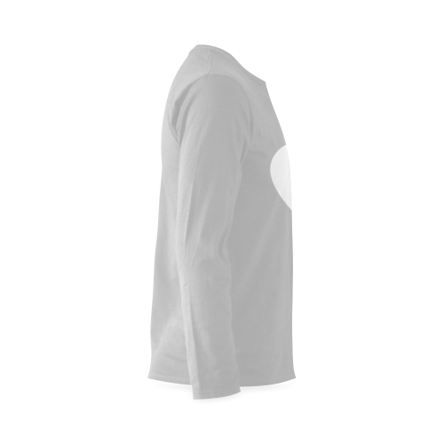 Finger Heart / Silver Sunny Men's T-shirt (long-sleeve) (Model T08)