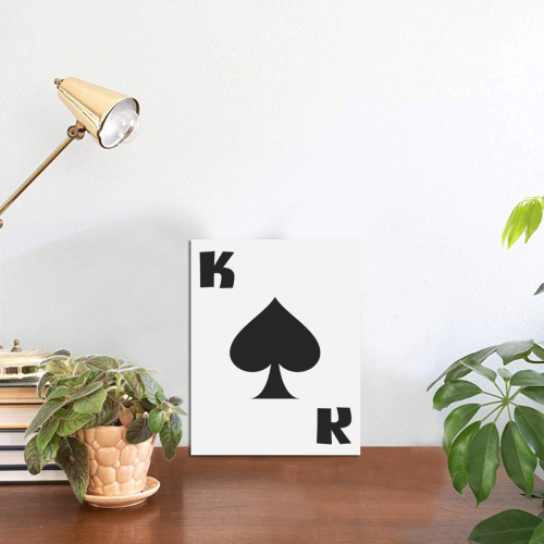 Playing Card King of Spades Photo Panel for Tabletop Display 6"x8"