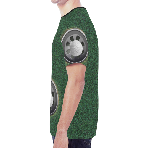 Hole in One Golf Cup and Ball New All Over Print T-shirt for Men (Model T45)