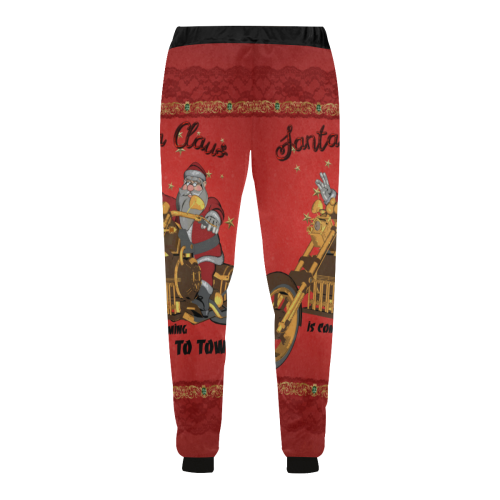 Santa Claus wish you a merry Christmas Men's All Over Print Sweatpants/Large Size (Model L11)