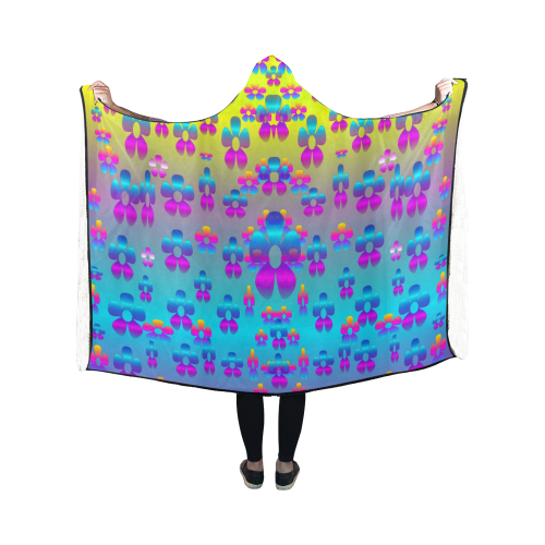 flowers in the most beautiful sunshine Hooded Blanket 50''x40''
