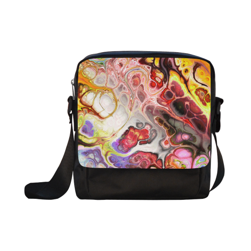 Colorful Marble Design Crossbody Nylon Bags (Model 1633)