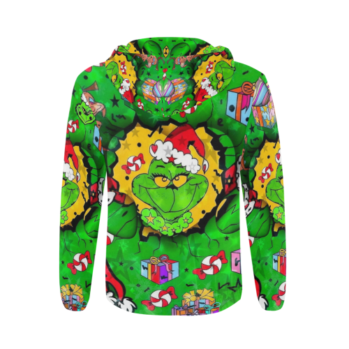 Maybe I like Christmas by Nico Bielow All Over Print Full Zip Hoodie for Men (Model H14)