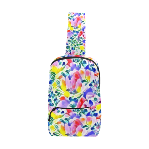 Floral Summer Greetings 1A by JamColors Chest Bag (Model 1678)
