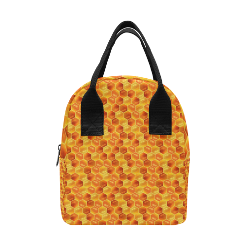 Honeycomb Zipper Lunch Bag (Model 1689)