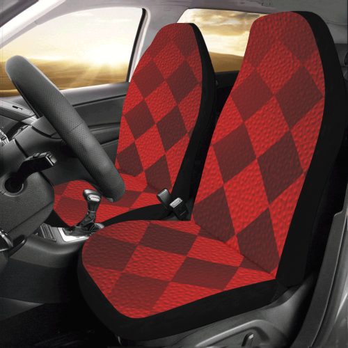 Christmas Red Square Car Seat Covers (Set of 2)