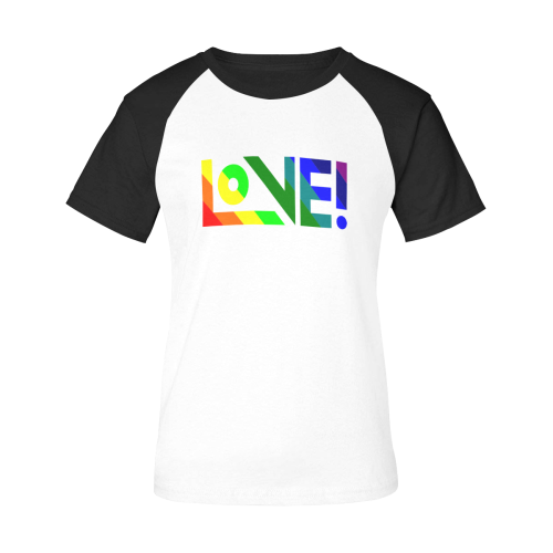 LOVE! - femaleraglan Women's Raglan T-Shirt/Front Printing (Model T62)