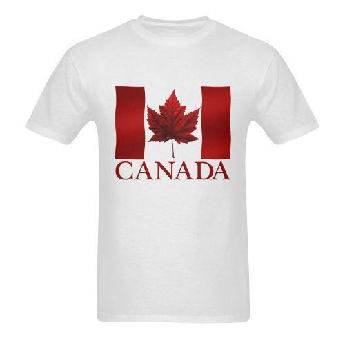 Canada Flag Souvenir T-shirts - AU Men's T-shirt in USA Size (Two Sides Printing) (Model T02)