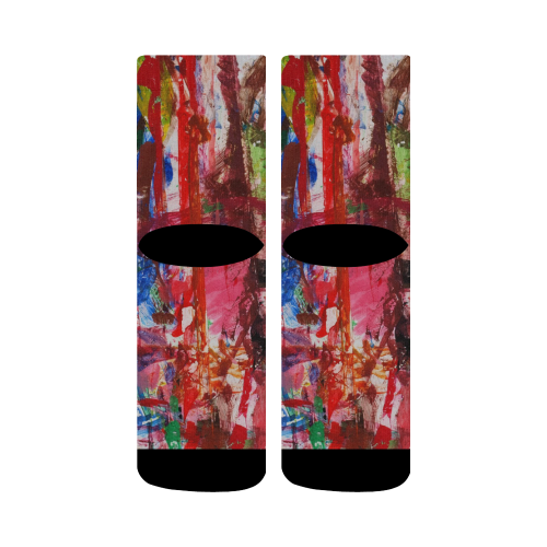 Paint on a white background Crew Socks