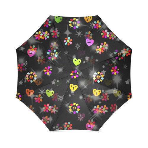 Flower Peace by Nico Bielow Foldable Umbrella (Model U01)