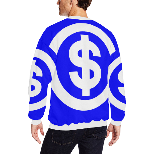 DOLLAR SIGNS 2 All Over Print Crewneck Sweatshirt for Men (Model H18)