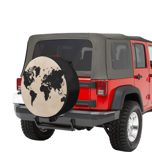 world map 34 Inch Spare Tire Cover