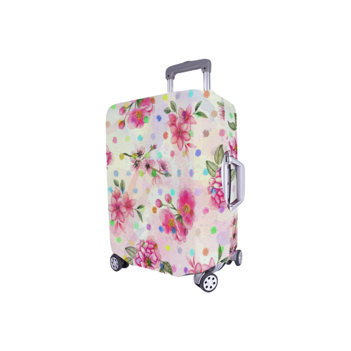 Watercololor Pink Blossoms Wallpaper Trend 1 Luggage Cover/Small 18"-21"