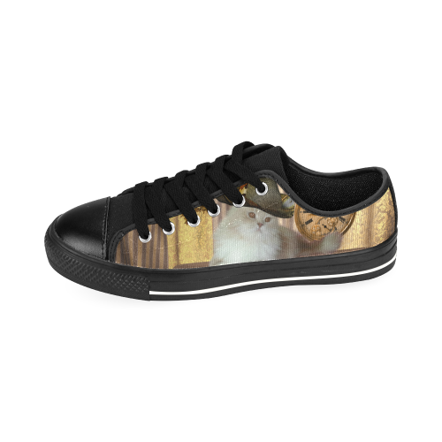 Funny steampunk cat Men's Classic Canvas Shoes/Large Size (Model 018)