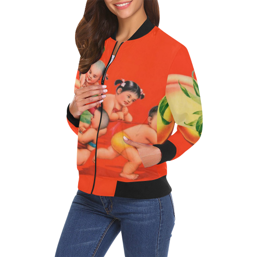 Happy New Year 3 All Over Print Bomber Jacket for Women (Model H19)
