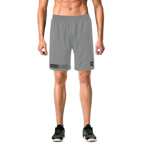 Men's Elastic Beach Shorts (Grey) Men's All Over Print Elastic Beach Shorts (Model L20)