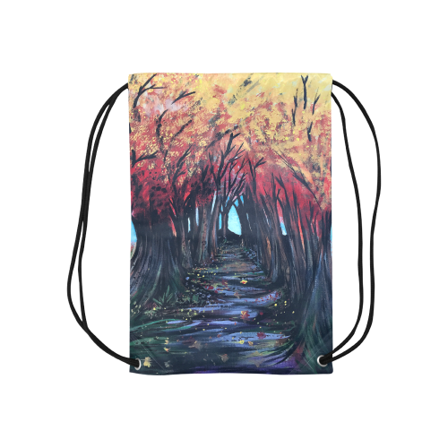 Autumn Day Small Drawstring Bag Model 1604 (Twin Sides) 11"(W) * 17.7"(H)