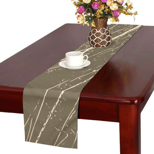 Military Olive & Almond Oil Table Runner 16x72 inch