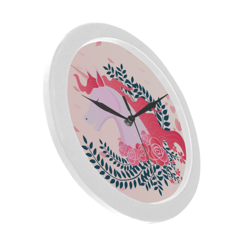 Pink 02 Circular Plastic Wall clock
