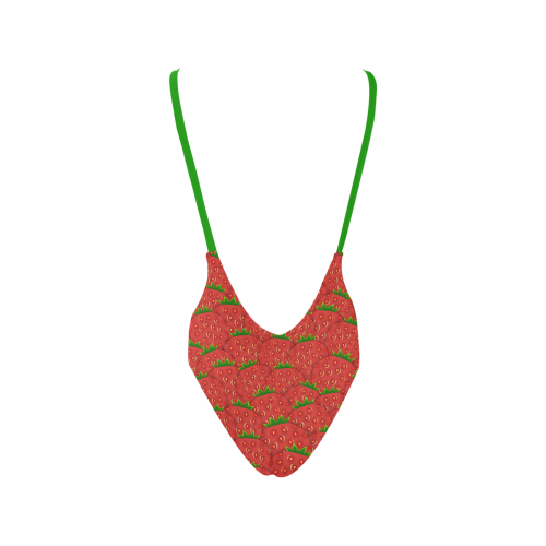 Strawberry Patch Sexy Low Back One-Piece Swimsuit (Model S09)