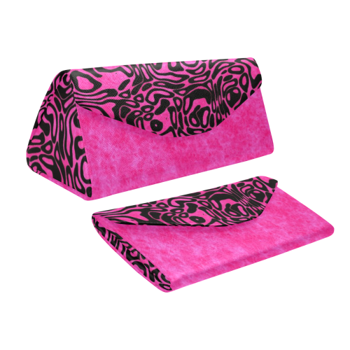 Modern PaperPrint hot pink by JamColors Custom Foldable Glasses Case