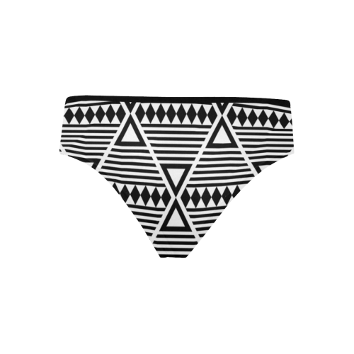 Black Aztec Tribal Women's Hipster Panties (Model L33)