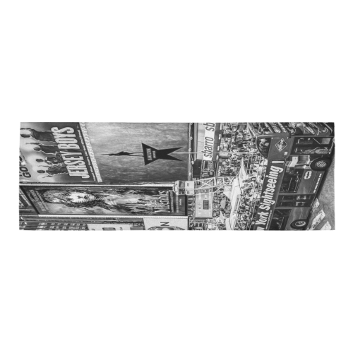 Times Square II Special Edition IV (B&W) Area Rug 9'6''x3'3''