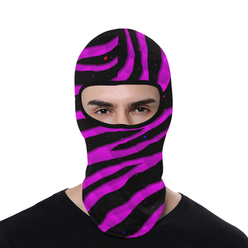 Ripped SpaceTime Stripes - Pink All Over Print Balaclava