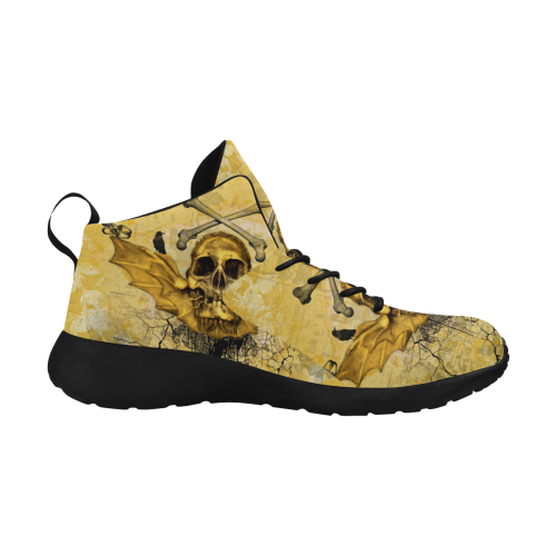 Awesome skull in golden colors Men's Chukka Training Shoes (Model 57502)