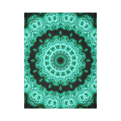 Earth Spirit Wealth And Protection Source Energy Mandala UV Cotton Linen Wall Tapestry 60"x 80"