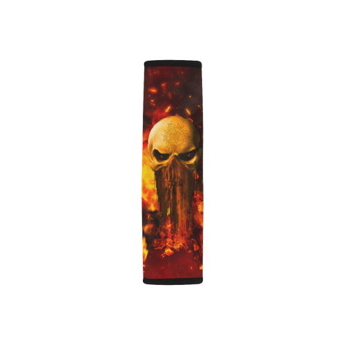 Amazing skull with fire Car Seat Belt Cover 7''x8.5''