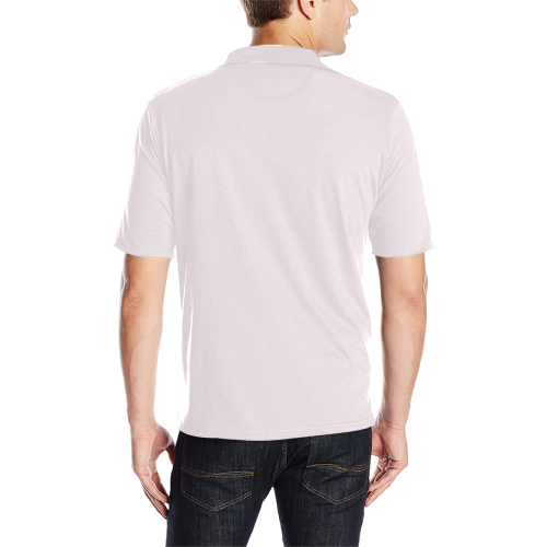 color lavender blush Men's All Over Print Polo Shirt (Model T55)