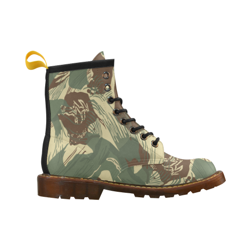 Rhodesian Brushstroke Camouflage v2 High Grade PU Leather Martin Boots For Men Model 402H