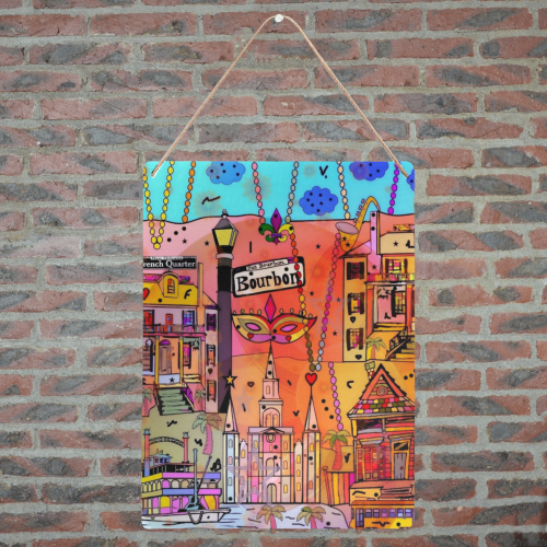 New Orleans by Nico Bielow Metal Tin Sign 12"x16"