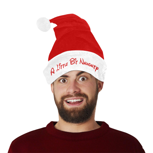Christmas A Little Bit Naughty (Red and White) Santa Hat