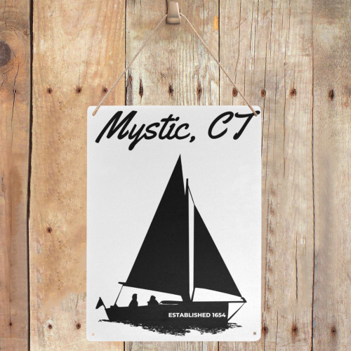 Mystic, CT Metal Tin Sign 12"x16"