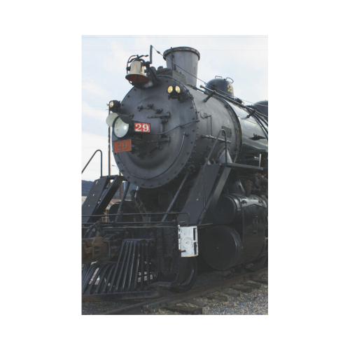 Railroad Vintage Steam Engine on Train Tracks Garden Flag 12‘’x18‘’（Without Flagpole）